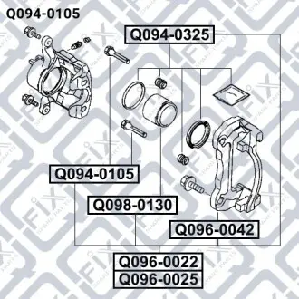 Напрямна переднього гальмівного супорта Q-fix Q094-0105 (фото 1)