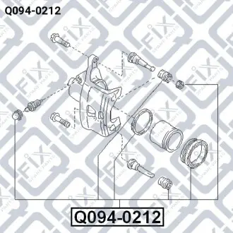 Ремкомплект переднього гальмівного супорта Q-fix Q094-0212