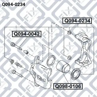 Ремкомплект переднього гальмівного супорта Q-fix Q094-0234