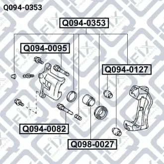 Ремкомплект заднего тормозного суппорта Q-fix Q094-0353
