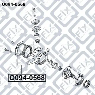 Ремкомплект сальників поворотного кулака Q-fix Q094-0568