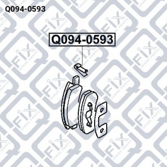 Ремкомплект гальмівних колодок (пружинки) Q-fix Q094-0593