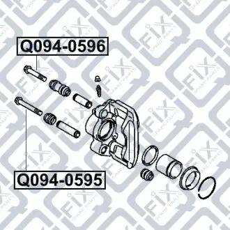 Напрямна супорта гальмівного заднього (верхня) 56mm Q-fix Q094-0596