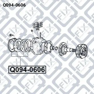 Ремкомплект сальників поворотного кулака Q-fix Q094-0606