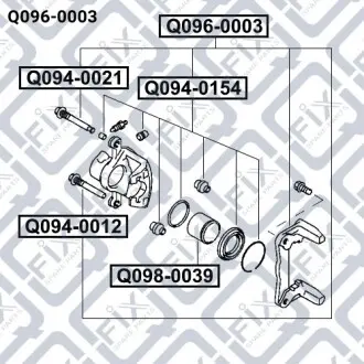 Скоба заднього гальмівного супорта Q-fix Q096-0003