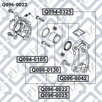 Тормозной суппорт передний (правый) Q-fix Q096-0022