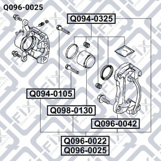 Тормозной суппорт передний (левый)) Q-fix Q096-0025