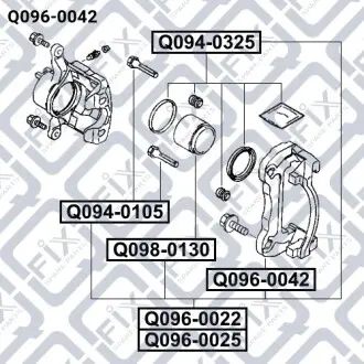 Скоба переднього гальмівного супорта Q-fix Q096-0042