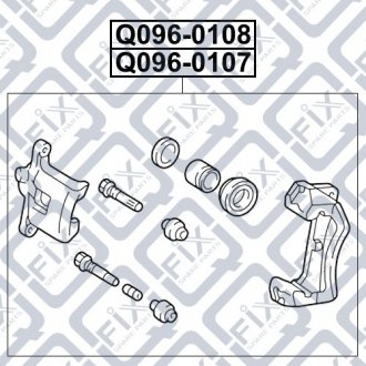 Тормозной суппорт задний (правый) Q-fix Q096-0108 (фото 1)