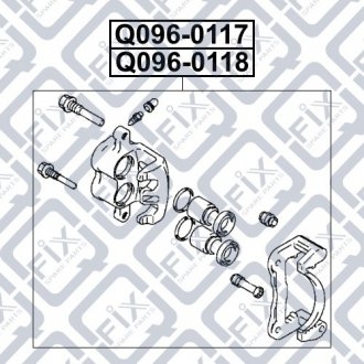 Супорт гальмівний передній (лівий) Q-fix Q096-0117 (фото 1)