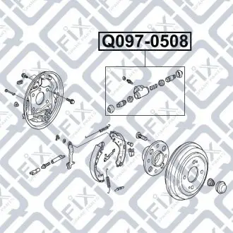 Цилиндр тормозной (задний) Q-fix Q097-0508
