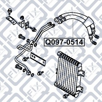 Шланг масляного радіатора комплект(2 шт.) Q-fix Q097-0514