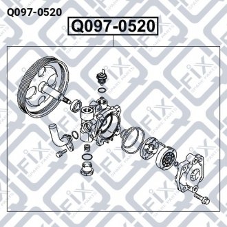 Помпа гідропідсилювача Q-fix Q097-0520