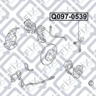 Шланг гальмівний передній Q-fix Q097-0539