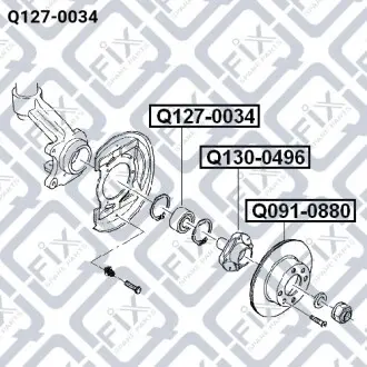 Подшипник ступичный передний Q-fix Q127-0034