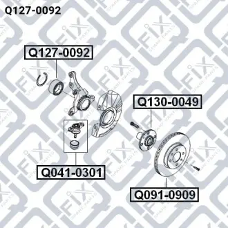 Подшипник ступичный передний Q-fix Q127-0092
