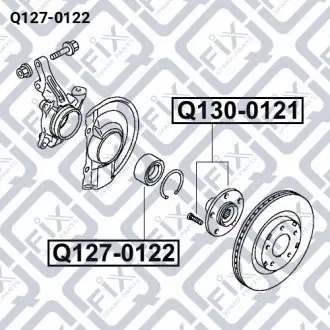 Подшипник ступичный передний Q-fix Q127-0122