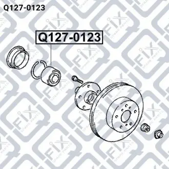 Подшипник ступичный передний Q-fix Q127-0123