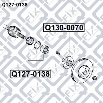 Подшипник передний маточинный (ремкомплект) Q-fix Q127-0138 (фото 1)
