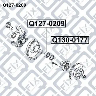 Подшипник ступичный передний Q-fix Q127-0209