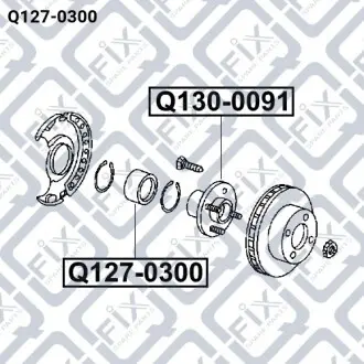 Подшипник ступичный передний Q-fix Q127-0300