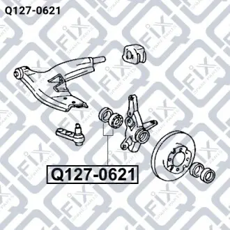 Подшипник ступицы передней. Q-fix Q1270621
