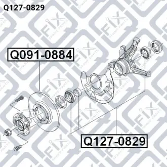 Подшипник ступичный передний Q-fix Q127-0829