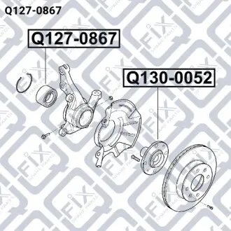 Подшипник ступичный передний Q-fix Q127-0867