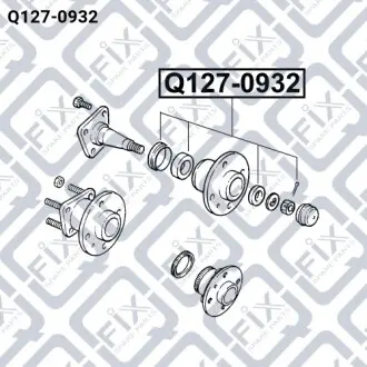 Подшипник ступичный задний (ремкомплект)) Q-fix Q127-0932