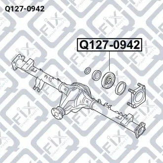 ПОДШИПНИК ЗАДНЕЙ ПОЛУОСИ КОМПЛЕКТ Q-fix Q127-0942