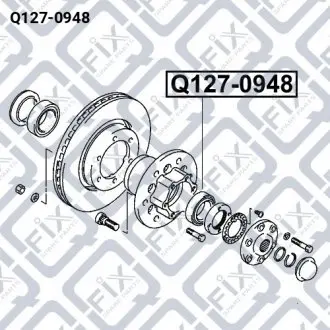 ПОДШИПНИК ПЕРЕДН СТУП Q-fix Q127-0948