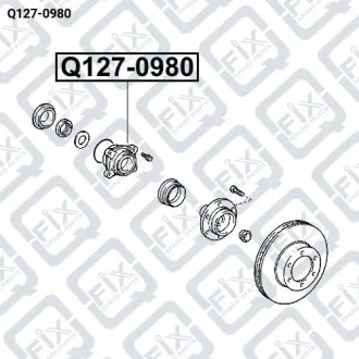 ПОДШИПНИК ПЕРЕДН СТУП (без магнитной ленты ABS) Q-fix Q127-0980