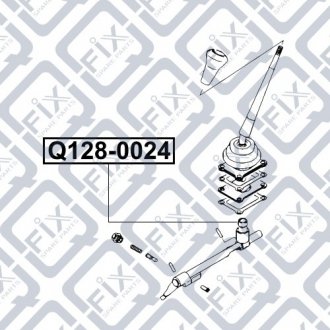 Втулка кулисы КПП (пластиковая) Q-fix Q128-0024 (фото 1)
