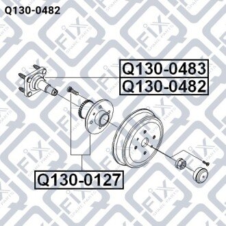 Цапфа задня r Q-fix Q130-0482