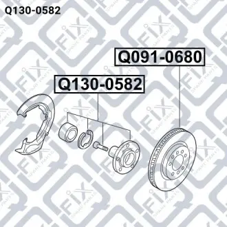 Маточина передня Q-fix Q130-0582