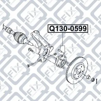 Маточина передня Q-fix Q130-0599