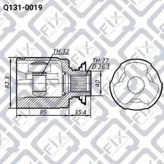 Шрус внутрішній Q-fix Q131-0019