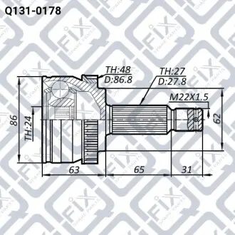 Шрус зовнішній Q-fix Q131-0178