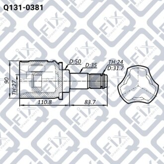 Шрус внутрішній лівий Q-fix Q131-0381