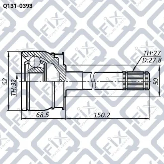 Шрус зовнішній Q-fix Q131-0393