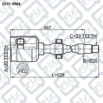 Шрус внутрішній правий Q-fix Q131-0504
