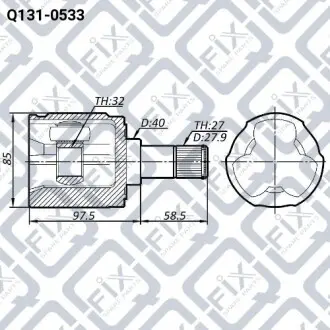 Шрус внутрішній правий Q-fix Q131-0533