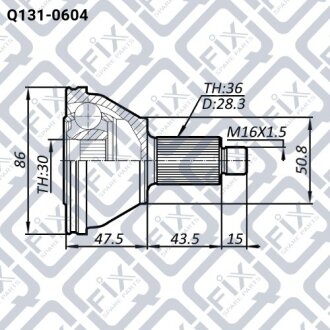 Шрус зовнішній Q-fix Q131-0604