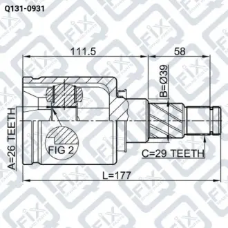 Шрус внутрішній лівий Q-fix Q131-0931