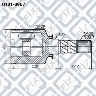 ШРУС внутренний Q-fix Q131-0967