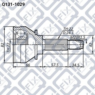 Шрус зовнішній Q-fix Q131-1029