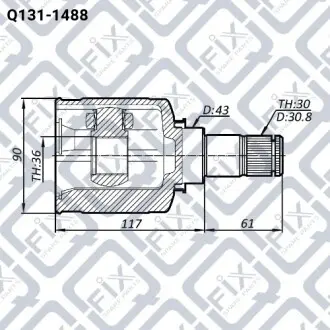 Шрус внутрішній лівий Q-fix Q131-1488