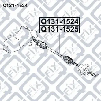 ПОЛУОСЬ ЗАДН L (в сборе) Q-fix Q131-1524