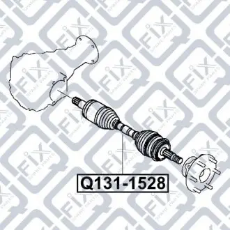 Полуось передняя левая (в сборе) Q-fix Q131-1528