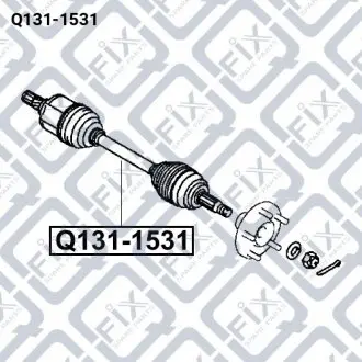 ПОЛУОСЬ ПЕРЕДН L (в сборе) Q-fix Q131-1531